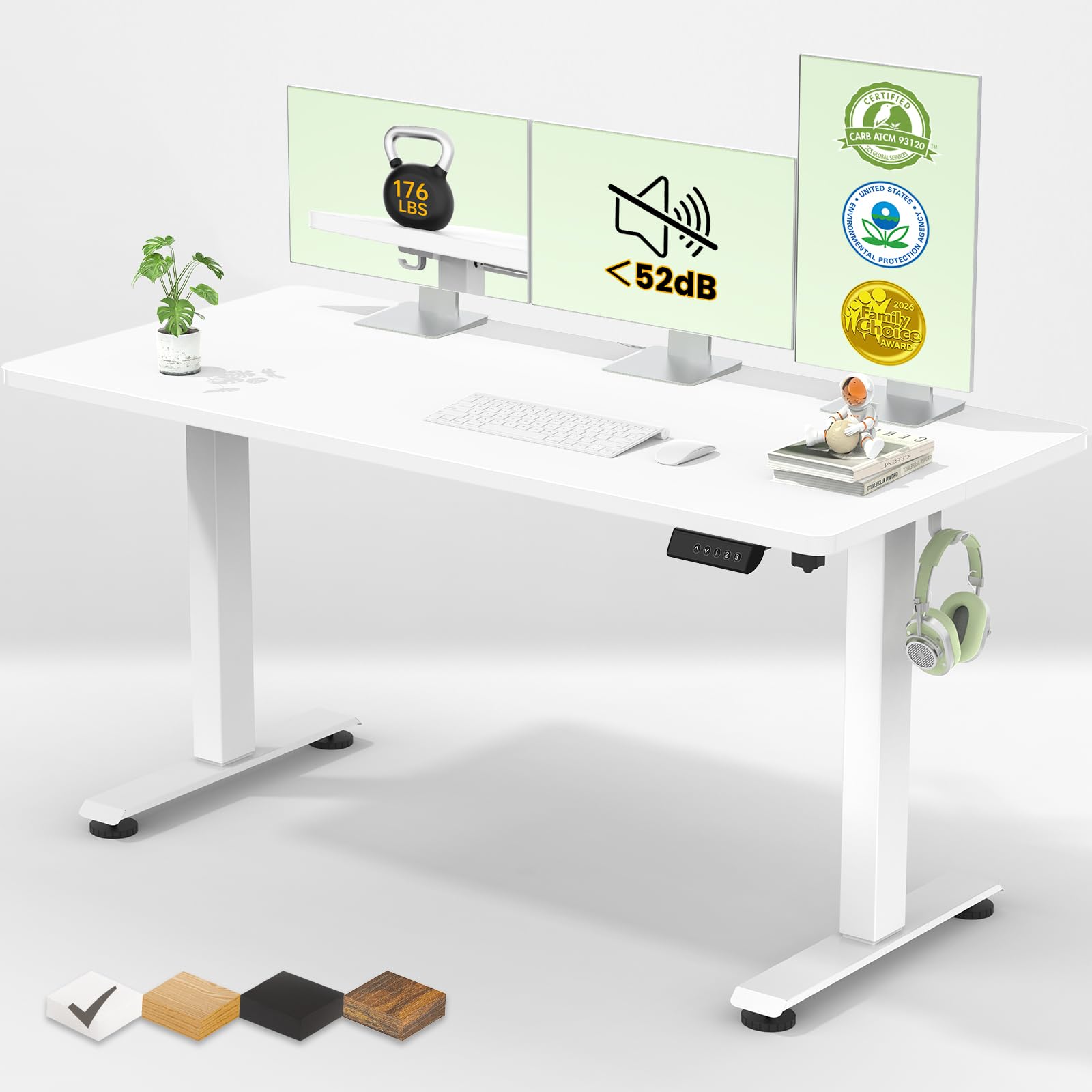 Veken ODHOME123 Electric Standing Desk 139.7cm White