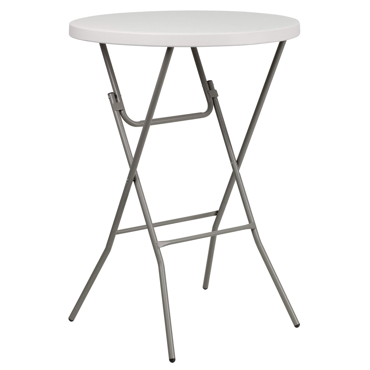 Flash Furniture Round Folding Bar Height Table 80cm Granite White