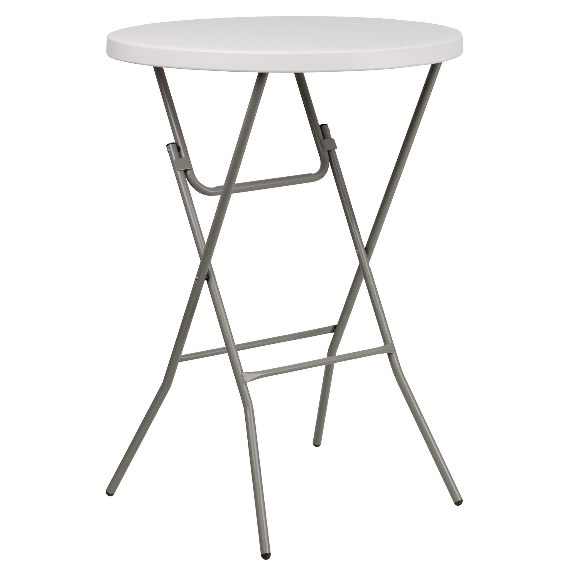 Flash Furniture Round Folding Bar Height Table 80cm Granite White