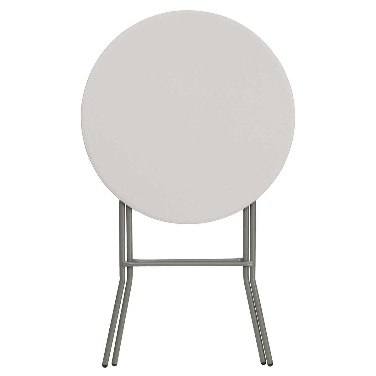 Flash Furniture Round Folding Bar Height Table 80cm Granite White