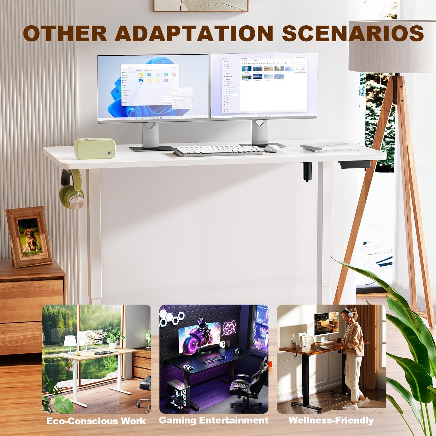 Veken ODHOME123 Electric Standing Desk 139.7cm White